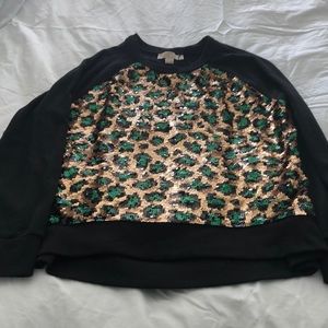 Michael Kors sequin leopard sweater